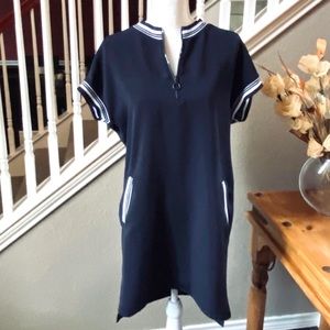 Zara Contrasting Trim Dress